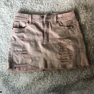American Eagle Distressed Denim Skirt